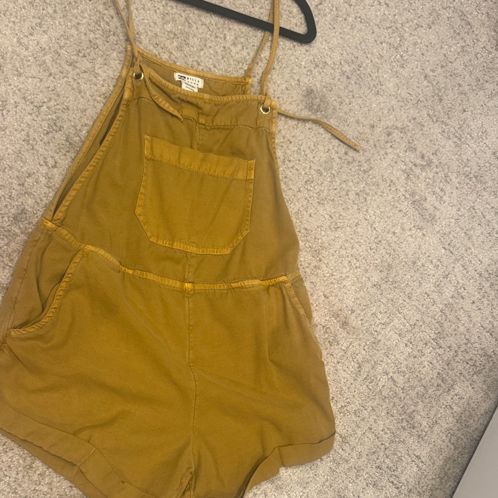 Billabong Mustard Yellow Denim Romper